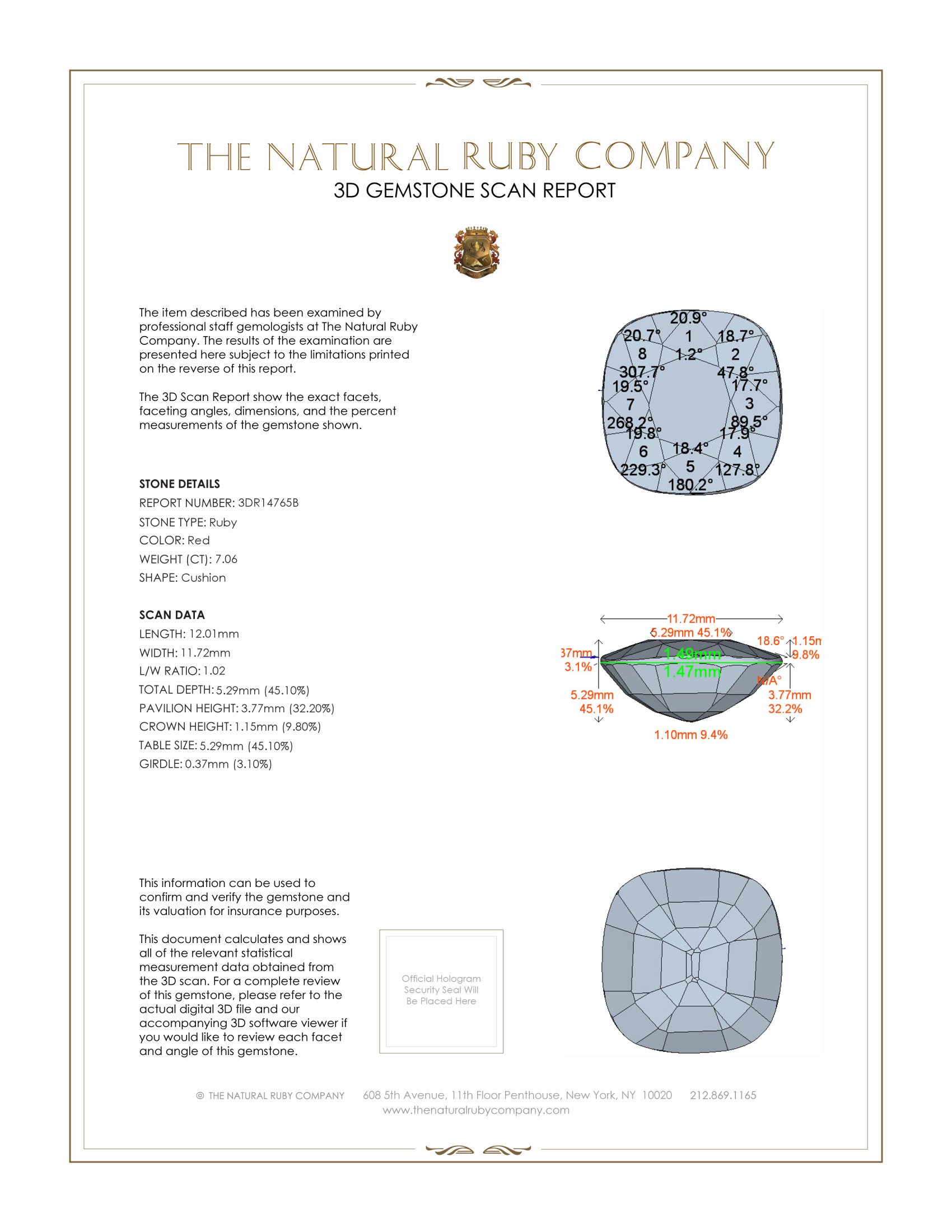 7.06 Ct. Ruby from Mozambique