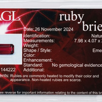 0.99 Ct. Ruby from Mozambique Scan Report