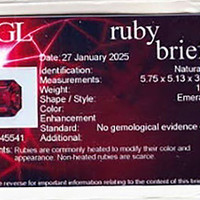 1.04 Ct. Ruby from Mozambique Scan Report