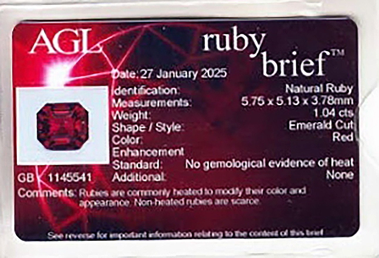 1.04 Ct. Ruby from Mozambique