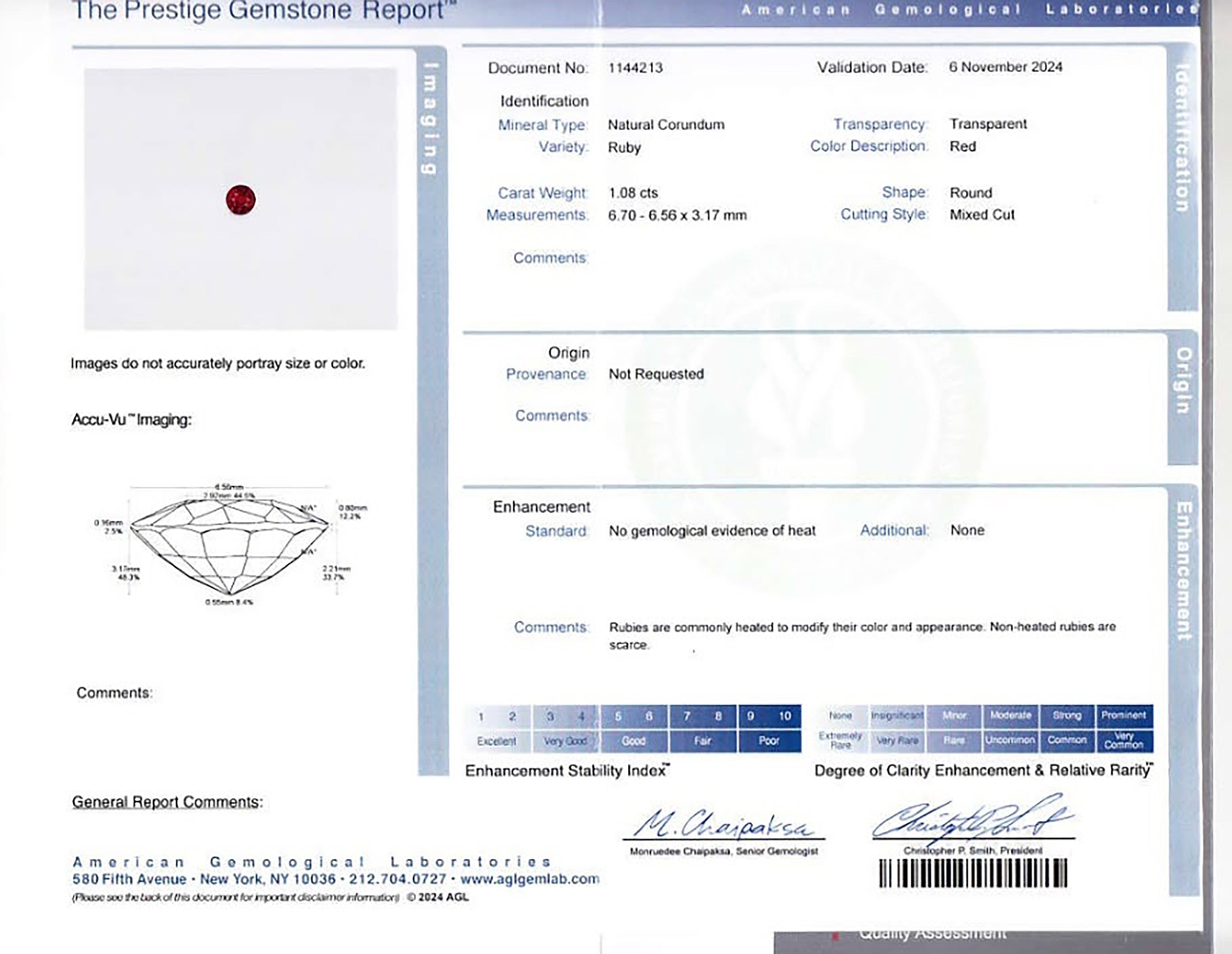 1.08 Ct. Ruby from Mozambique