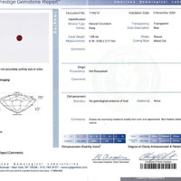 1.08 Ct. Ruby from Mozambique Scan Report