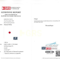 1.08 Ct. Ruby from Mozambique Scan Report
