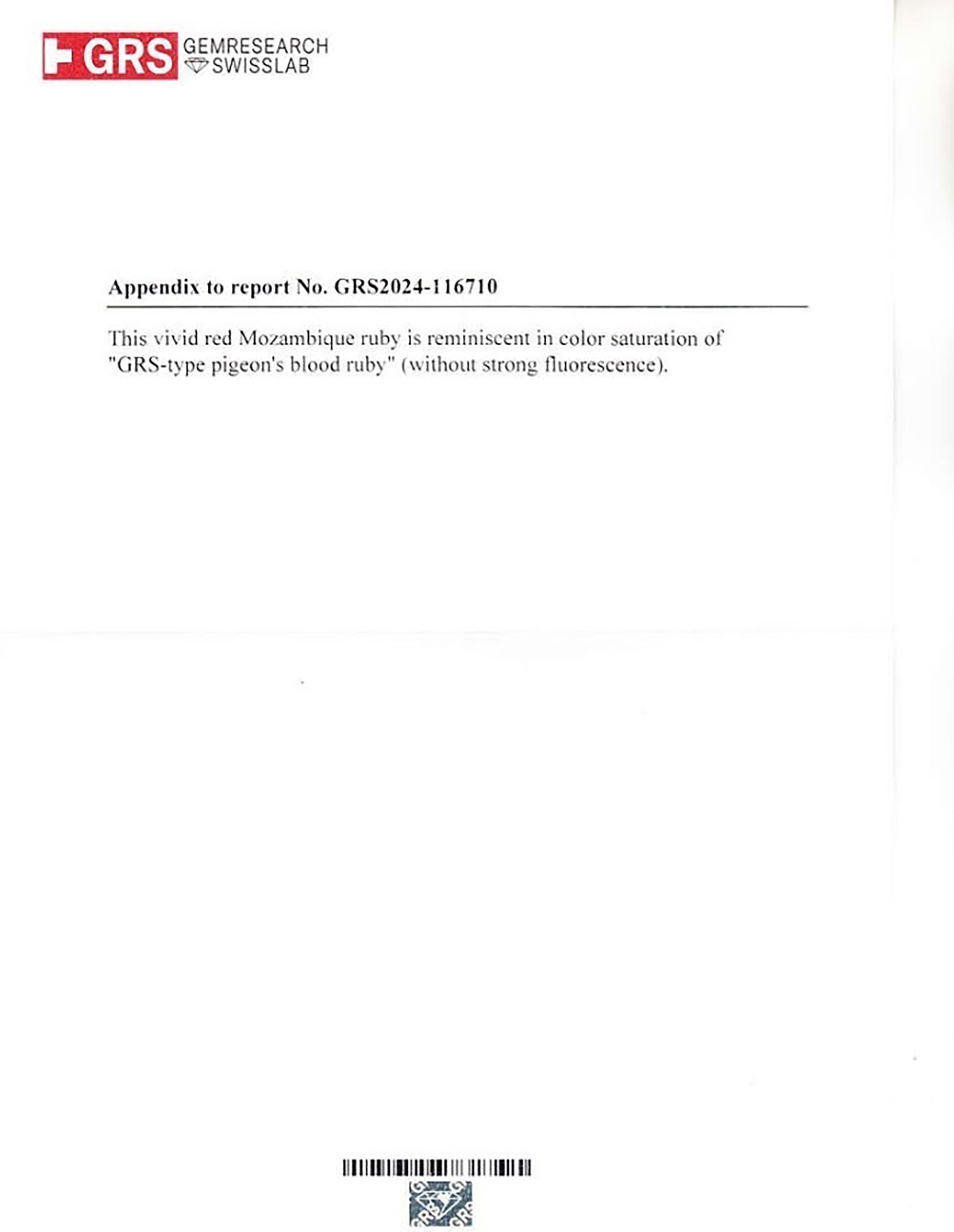 1.08 Ct. Ruby from Mozambique