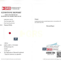 1.08 Ct. Ruby from Mozambique Scan Report