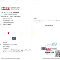1.13 Ct. Ruby from Mozambique Scan Report