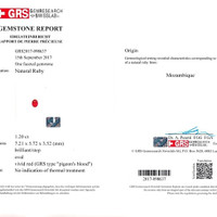 1.20 Ct. Ruby from Mozambique Scan Report