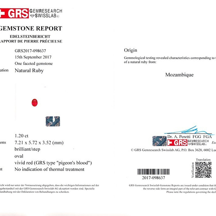 1.20 Ct. Ruby from Mozambique