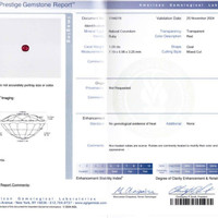 1.29 Ct. Ruby from Mozambique Scan Report