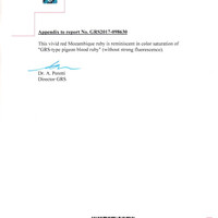 1.54 Ct. Ruby from Mozambique Scan Report