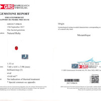 1.54 Ct. Ruby from Mozambique Scan Report