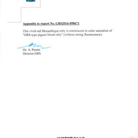 1.54 Ct. Ruby from Mozambique Scan Report