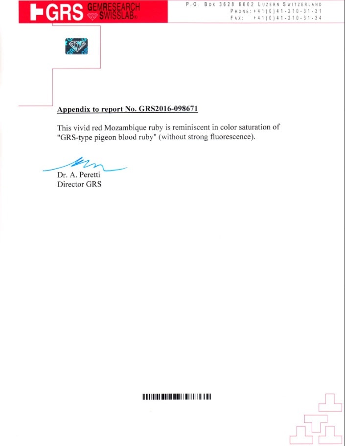 1.54 Ct. Ruby from Mozambique