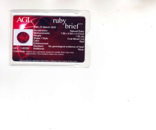 1.95 Ct. Ruby from Mozambique