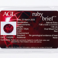 1.95 Ct. Ruby from Mozambique Scan Report