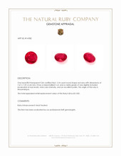 2.24 Ct. Ruby from Mozambique Appraisal