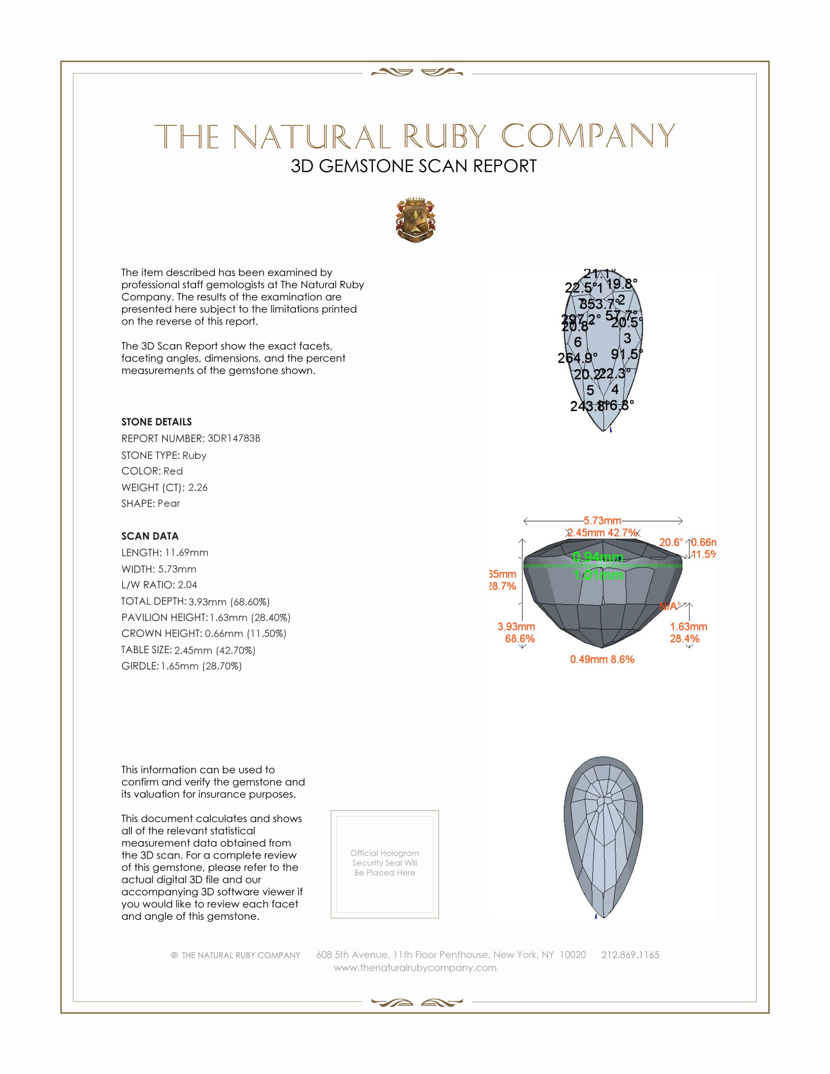 2.26 Ct. Ruby from Mozambique