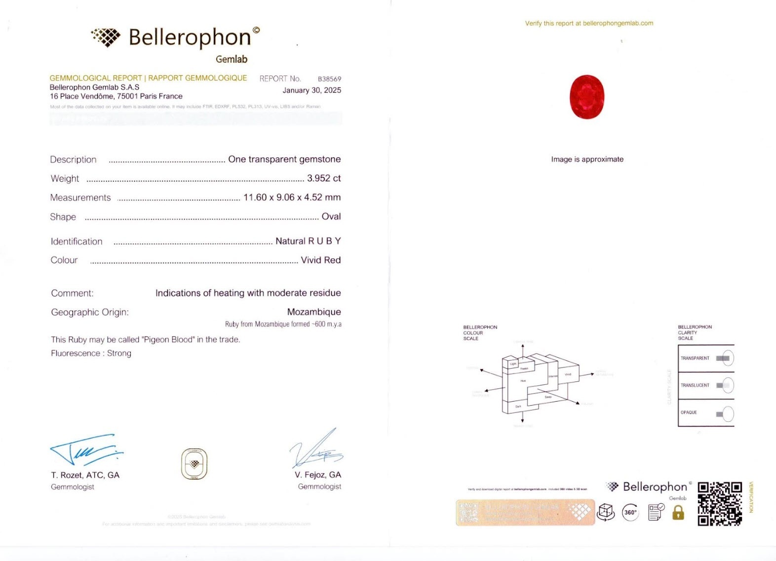 3.95 Ct. Ruby from Mozambique