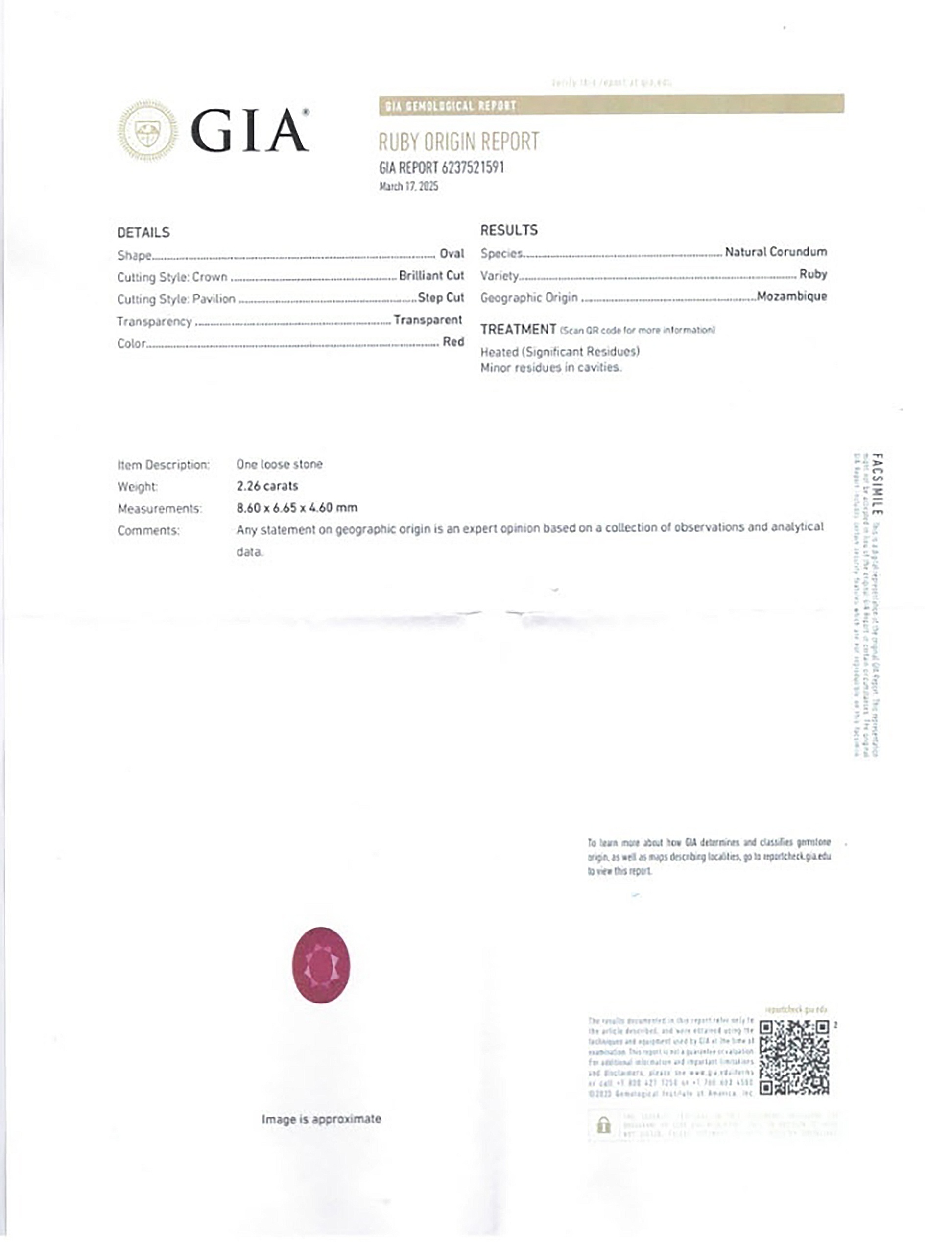 2.26 Ct. Ruby from Mozambique