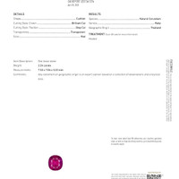 2.24 Ct. Ruby from Thailand Scan Report