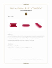 6.68 Ct. Pinkish Red Ruby from Mozambique Appraisal