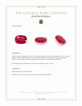 7.36 Ct. Pinkish Red Ruby from Mozambique Appraisal