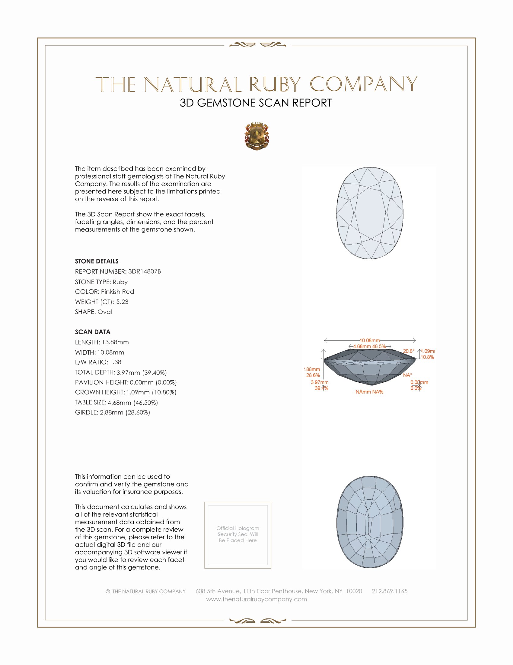 5.23 Ct. Ruby from Mozambique