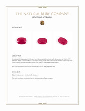 5.33 Ct. Pinkish Red Ruby from Mozambique Appraisal