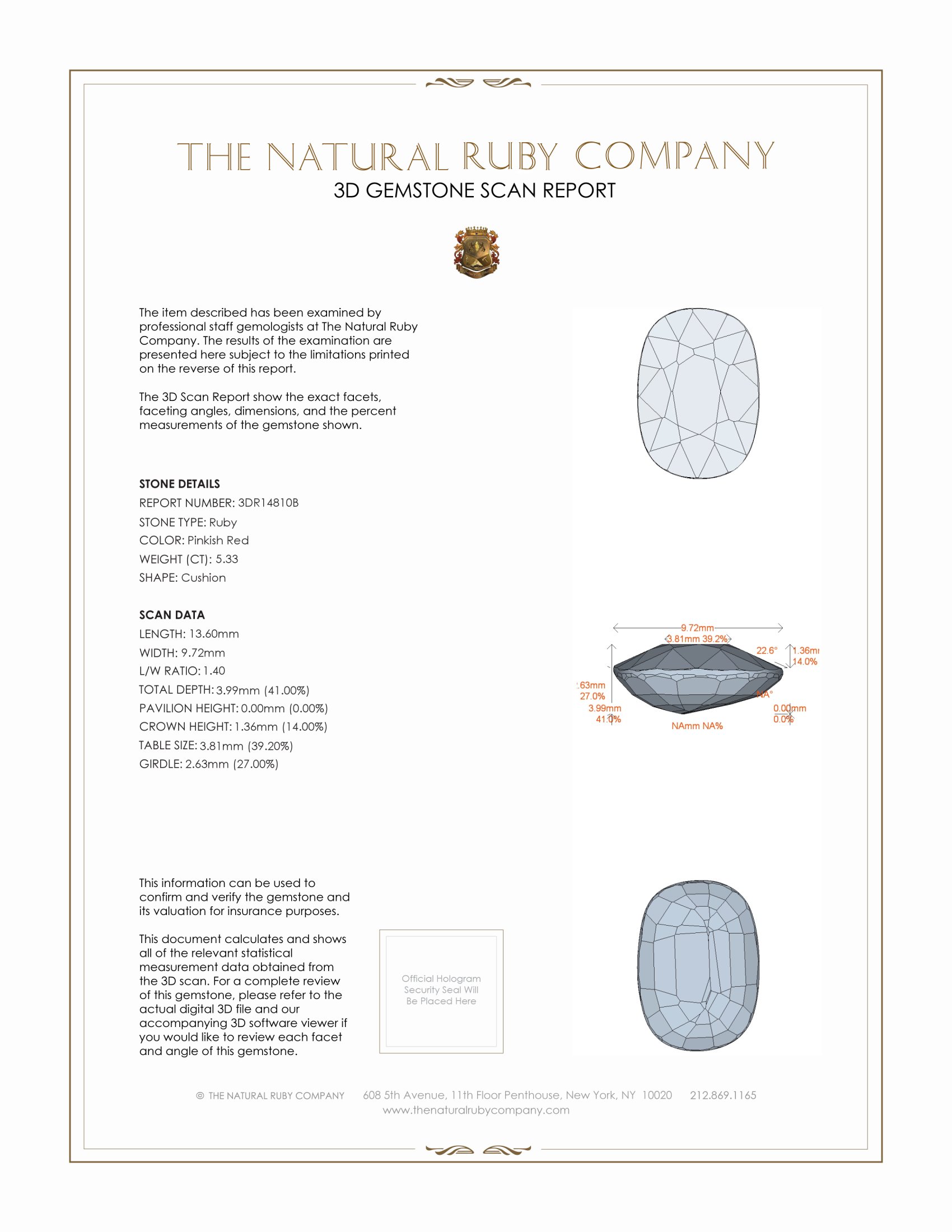 5.33 Ct. Ruby from Mozambique