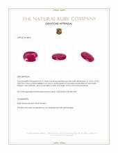 4.51 Ct. Pinkish Red Ruby from Mozambique Appraisal