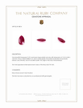 3.49 Ct. Ruby from Mozambique Appraisal