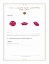 5.63 Ct. Pinkish Red Ruby from Mozambique Appraisal