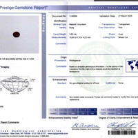 3.83 Ct. Ruby from Madagascar Scan Report