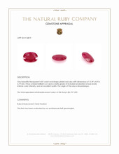 4.87 Ct. Pinkish Red Ruby from Mozambique Appraisal