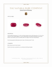 5.13 Ct. Pinkish Red Ruby from Mozambique Appraisal