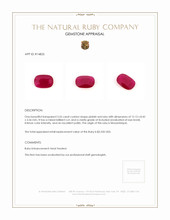 3.55 Ct. Ruby from Mozambique Appraisal
