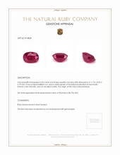 6.04 Ct. Ruby from Mozambique Appraisal