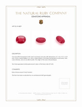 4.08 Ct. Ruby from Mozambique Appraisal