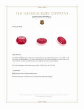4.08 Ct. Ruby from Mozambique Appraisal