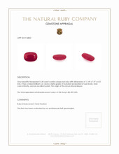 3.58 Ct. Ruby from Mozambique Appraisal