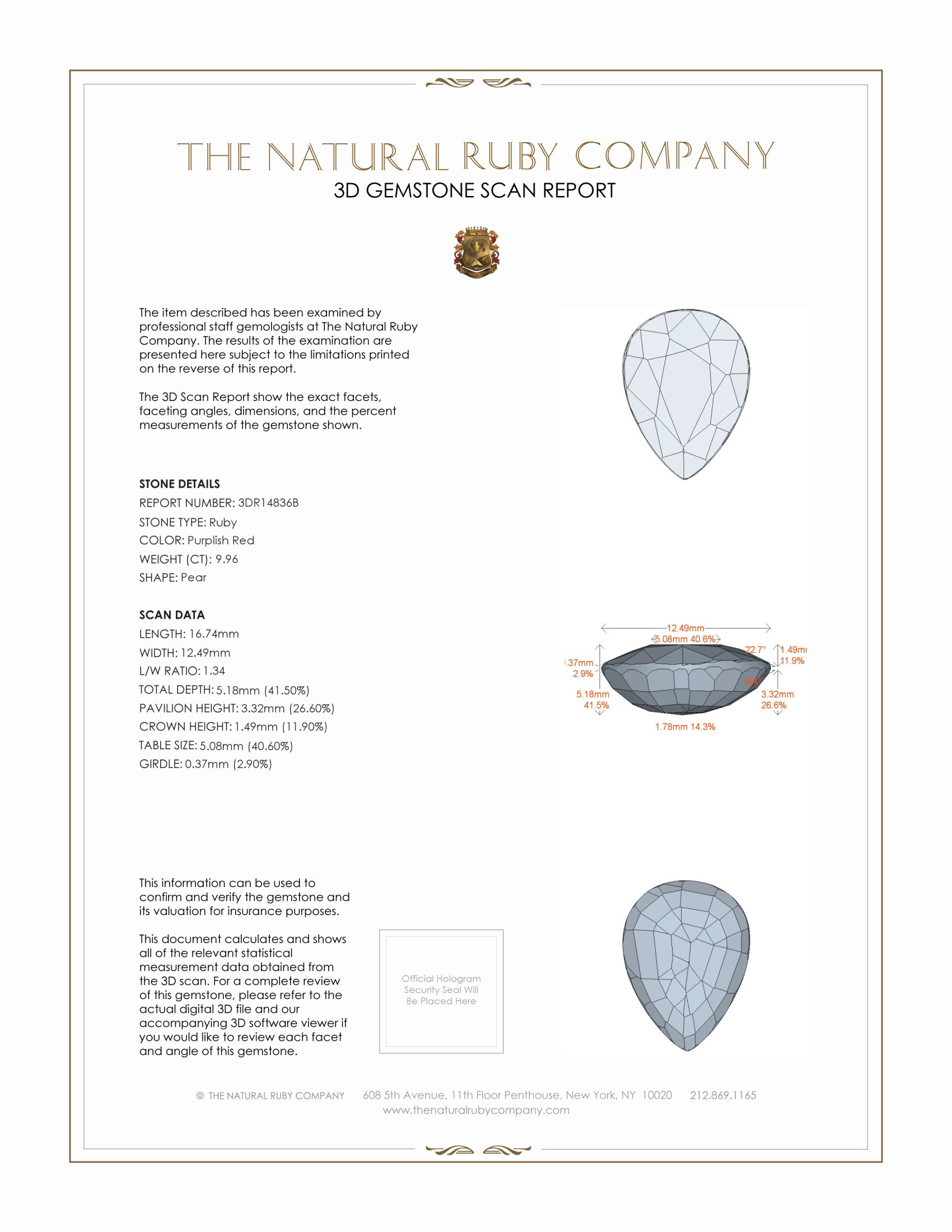 9.96 Ct. Ruby from Mozambique