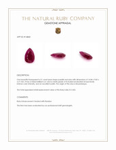 6.51 Ct. Purplish Red Ruby from Mozambique Appraisal