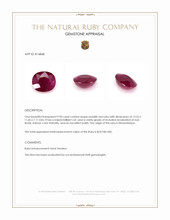 9.90 Ct. Purplish Red Ruby from Mozambique Appraisal