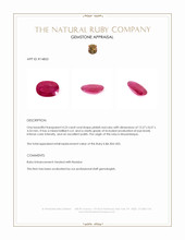 4.23 Ct. Pinkish Red Ruby from Mozambique Appraisal