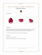 5.65 Ct. Pinkish Red Ruby from Mozambique Appraisal