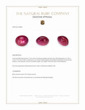 17.36 Ct. Pinkish Red Star Ruby from Mozambique Appraisal