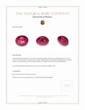 17.36 Ct. Star Ruby from Mozambique Appraisal