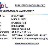 0.52 Ct. Ruby from Ceylon (Sri Lanka) Scan Report