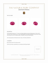 1.75 Ct. Cabochon Ruby from Mozambique Appraisal