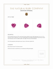 0.98 Ct. Pinkish Red Cabochon Ruby from Mozambique Appraisal